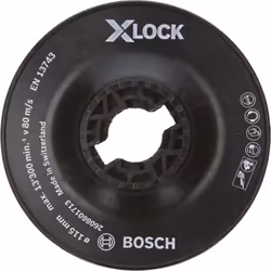 Bosch 2 608 601 713, Assiette-support, Bosch, 11,5 cm, Noir, 13300 tr/min, Plastique