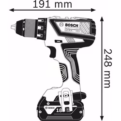 Bosch GSR 18V-28 Professional 1900 tr/min Noir, Bleu