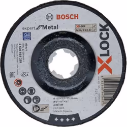 Bosch 2 608 619 259, Disque abrasif, Métal non Ferreux, Tuyau, Profil, Acier, Bosch, 2,22 cm, 12,5 cm, Noir, Blanc