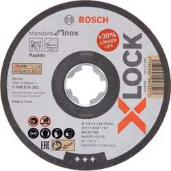 Bosch 2 608 619 262, Disque de coupe, Moyeu plat, Acier inoxydable, Bosch, 2,22 cm, 12,5 cm