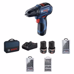 Perceuse Bosch GSR 12V-30; 12 V; 2x2,0 Ah accu. + Accessoires