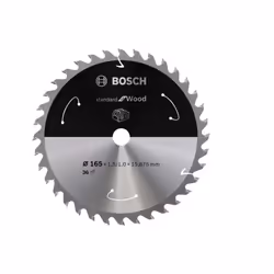 Bosch 160X1.5/1X20 T12, Bois, 16 cm, 2 cm, 9500 tr/min, Bosch, Biseau supérieur alterné