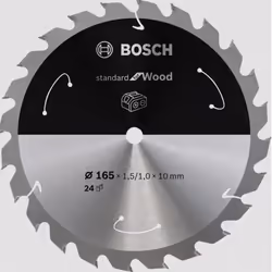 Bosch 2 608 837 679, Bois, 16,5 cm, 1 cm, 1 mm, 9500 tr/min, 1,5 mm