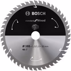 Bosch STANDARD FOR WOOD, Bois tendre, Bois dur, 16,5 cm, 2 cm, Pointe au carbure de tungstène (TCC), 1 mm, 9500 tr/min