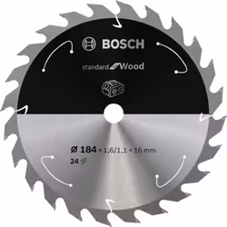 Bosch 2 608 837 698, Bois dur, Bois tendre, 18,4 cm, 1,6 cm, 1,1 mm, 7900 tr/min, 1,6 mm