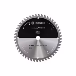 Bosch 2 608 837 699, Bois dur, Bois tendre, 18,4 cm, 1,6 cm, Pointe au carbure de tungstène (TCC), 1,1 mm, 7900 tr/min