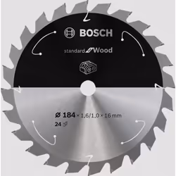 Bosch 2 608 837 700, Bois, 18,4 cm, 1,6 cm, 1 mm, 7900 tr/min, 1,6 mm
