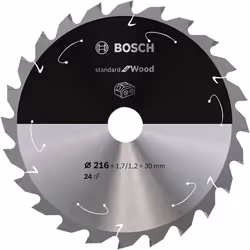 Bosch 2 608 837 705, Bois dur, Bois tendre, 19 cm, 2 cm, 1,1 mm, 7900 tr/min, 1,6 mm