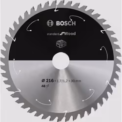 Bosch 2 608 837 723, Bois, 21,6 cm, 3 cm, 1,2 mm, 7000 tr/min, 1,7 mm