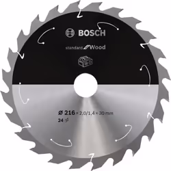 Bosch 2 608 837 724, Bois dur, Bois tendre, 21,6 cm, 3 cm, 1,2 mm, 7000 tr/min, 1,7 mm