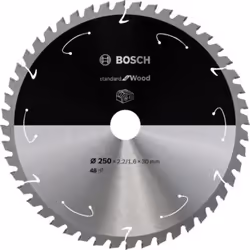 Bosch 2 608 837 727, Bois dur, Bois tendre, 25 cm, 3 cm, 1,6 mm, 6000 tr/min, 2,2 mm