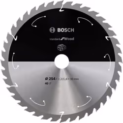 Bosch 2 608 837 734, Bois dur, Bois tendre, 25,4 cm, 3 cm, 1,6 mm, 6000 tr/min, 2,2 mm