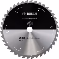 Bosch 2 608 837 741, Bois dur, Bois tendre, 30,5 cm, 3 cm, 1,6 mm, 5000 tr/min, 2,2 mm