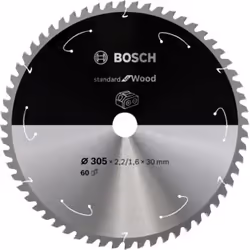 Bosch 2 608 837 742, Bois dur, Bois tendre, 30,5 cm, 3 cm, 1,6 mm, 5000 tr/min, 2,2 mm