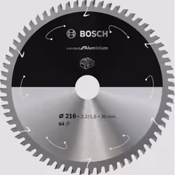 Bosch 2 608 837 776, Aluminium, 21,6 cm, 3 cm, 1,6 mm, 7000 tr/min, 2,2 mm