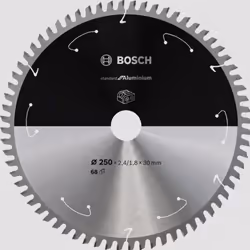 Bosch 2 608 837 778, Aluminium, 25 cm, 3 cm, 1,8 mm, 6000 tr/min, 2,4 mm