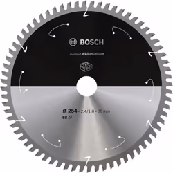 Bosch 2 608 837 780, Aluminium, Métal non Ferreux, 25,4 cm, 3 cm, 1,8 mm, 6000 tr/min, 2,4 mm