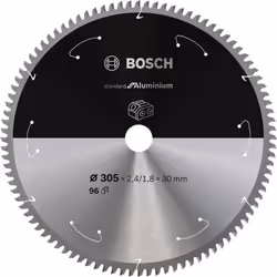 Bosch 2 608 837 782, Aluminium, Métal non Ferreux, 30,5 cm, 3 cm, Pointe au carbure de tungstène (TCC), 1,8 mm, 5000 tr/min