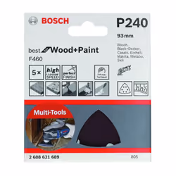 Papier de sable Bosch F460; 93 mm; K240; 5 unités