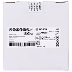 Disque a meuler Bosch X-LOCK Expert for Metal R444; K80; 125x22,23 mm
