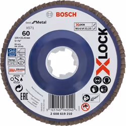 Bosch X571, Disque abrasif, Acier inoxydable, Acier, Bosch, 2,22 cm, 12,5 cm, Noir, Bleu, Blanc