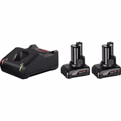 Bosch 1 600 A01 B20, Ensemble de batterie et de chargeur, Lithium-Ion (Li-Ion), 6 Ah, 12 V, Bosch, Noir