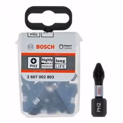 Peu de tournevis Bosch Impact Control; PH2; 25 mm; 10 unités