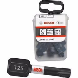 Peu de tournevis Bosch Impact Control; T25; 25 mm; 25 unités
