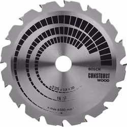Lame de scie Bosch Construct Wood; 235x2,8x30 mm; Z16; 2 unités