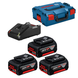 Ensemble d'accessoires Bosch 0615990L3T; 18V; 3x5,0 Ah + Chargeur GAL18V-40 pour outils sans fil