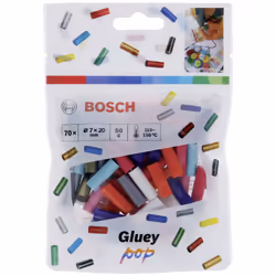 Bâton de colle Bosch 2608002011; 7x20 mm; 70 pièces; coloré