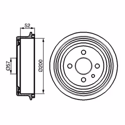 Tambour de frein BOSCH 0 986 477 018