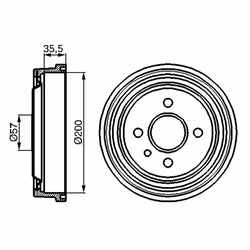 Tambour de frein BOSCH 0 986 477 021