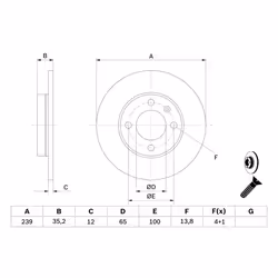 Disque de frein BOSCH 0 986 478 011, avant, plein, 1 pièce - Vue supplémentaire 7