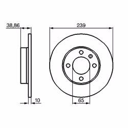 Disque de frein BOSCH 0 986 478 010, avant, arrière, plein, 1 pièce - Vue supplémentaire 7