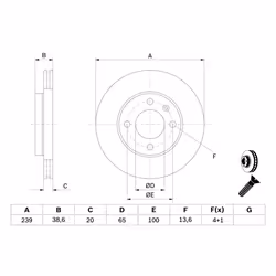 Disque de frein BOSCH 0 986 478 017 avant, ventilé, 1 pièce - Vue supplémentaire 7
