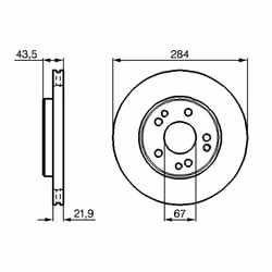 Disque de frein BOSCH 0 986 478 186, avant, ventilé, à haute teneur en carbone, 1 pièce - Vue supplémentaire 7