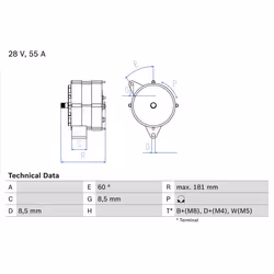 Alternateur BOSCH 0 986 034 430 - Vue supplémentaire 5
