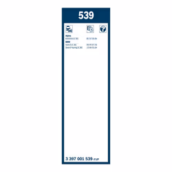 Balai d'essuie-glace BOSCH 3 397 001 539, Twin, 650+550mm, Avant, 2 pièce - Vue supplémentaire 6