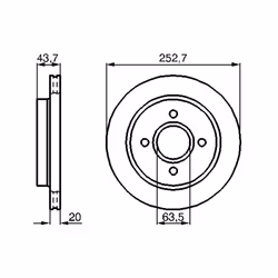 Disque de frein BOSCH 0 986 478 605, arrière, ventilé , 1 pièce - Vue supplémentaire 7