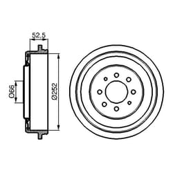 Tambour de frein BOSCH 0 986 477 067