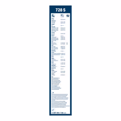 Balai d'essuie-glace BOSCH 3 397 001 728, Twin 728S, 550+475mm, Avant, 2 pièce - Vue supplémentaire 6