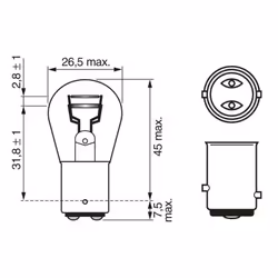 Ampoule secondaire BOSCH P21/5W Pure Light 12V/5/21W, 2 pièce - Vue supplémentaire 7