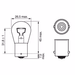 Ampoule secondaire BOSCH P21W Pure Light 12V/21W, 2 pièce - Vue supplémentaire 7