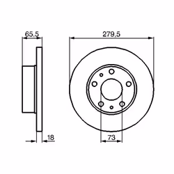 Disque de frein BOSCH 0 986 478 843 avant, plein, 1 pièce - Vue supplémentaire 7