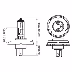 Ampoule secondaire BOSCH R2 Pure Light 12V, 45/40W, 1 pièce - Vue supplémentaire 8