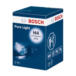 Ampoule halogène BOSCH H4 Pure Light 12V, 60/55W, 1 pièce