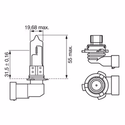 Ampoule halogène BOSCH HB4 Pure Light 12V, 55W, 1 pièce - Vue supplémentaire 7