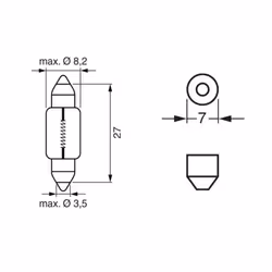 Ampoule secondaire BOSCH C3W Pure Light 12V, 3W, 10 pièce - Vue supplémentaire 6