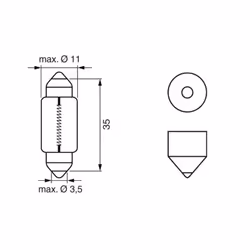 Ampoule secondaire BOSCH C10W Pure Light 12V, 10W, 10 pièce - Vue supplémentaire 6